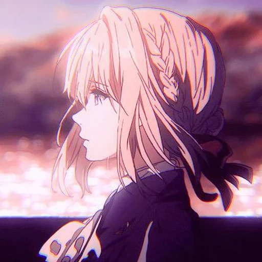 violo anime, violet evergarden, violet evergarden, anime violet evergarden, bacio di anime viola evergarda