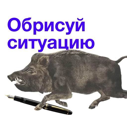 the pod, kabanchikom, eber meme, aufkleber für wildschweine, mit einem wildschwein vorbeistürmen