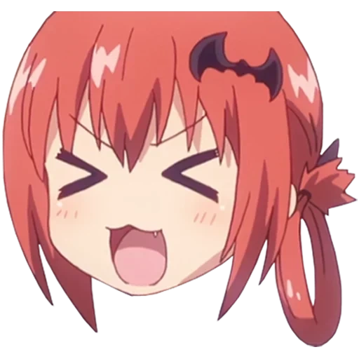 setania, anime tertawa, emotikon anime, satania kurumizawa menangis