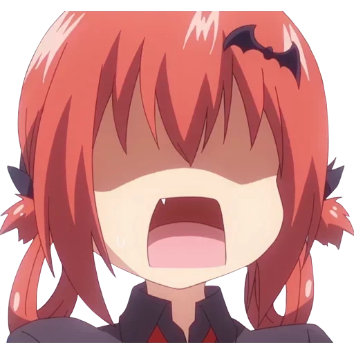 setania, karakter anime, anime satania marah, gabriel dropout satania chibi