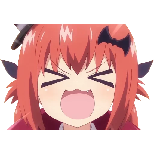 satans rote wand, gabriel dropout, sasania kurumidze, gabriel dropout satania, anime gabriel sasania meme