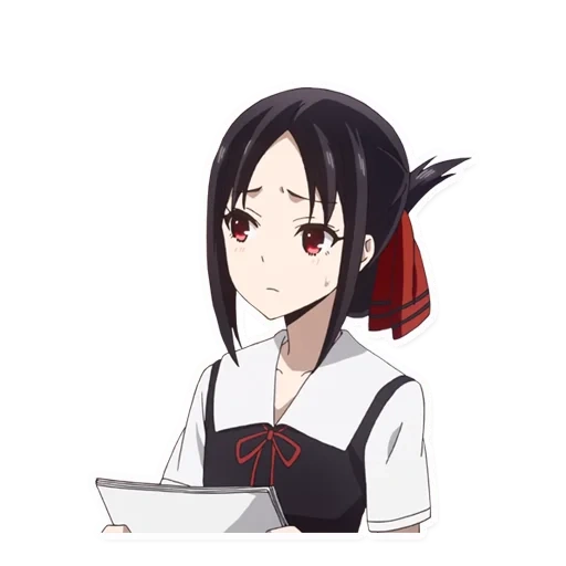 kaguya sama wa kokurasetai, kaguya pegatinas, anime sra kaguya, kaguya sama sticker, anime sra kaguya en love