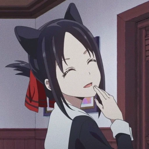 anime, anime girl, karakter anime, telinga kucing kaya, madame kaguya season 2