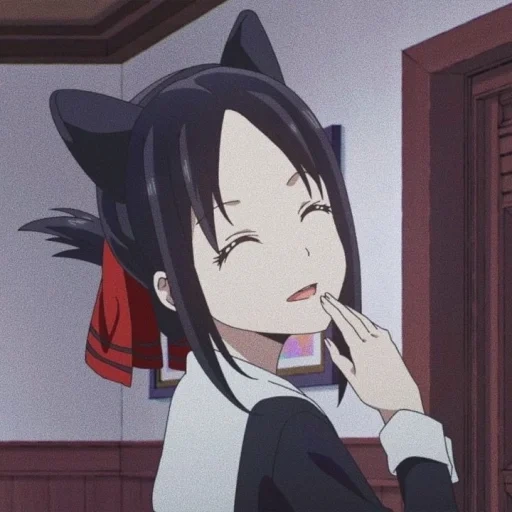 anime, ragazza anime, personaggi anime, kaguya cat ears, madam kaguya stagione 2