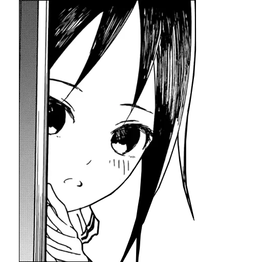 manga, bild, wanderung manga, anime charaktere, anime schwarzes weißes gesicht nagotoro