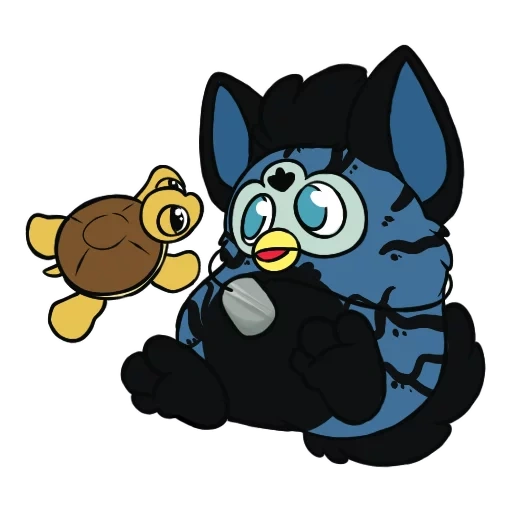 ferbi, furby, furby boom, penguin sanrio, furby transparent minzgrün