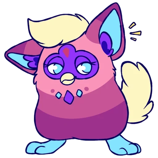 anime, tattletail, kawai tatlteil, la tatlet es azul, tatlteil arty es encantador