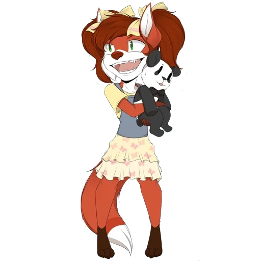 fries, frie art, frijifta, girl role, red panda fury wasp