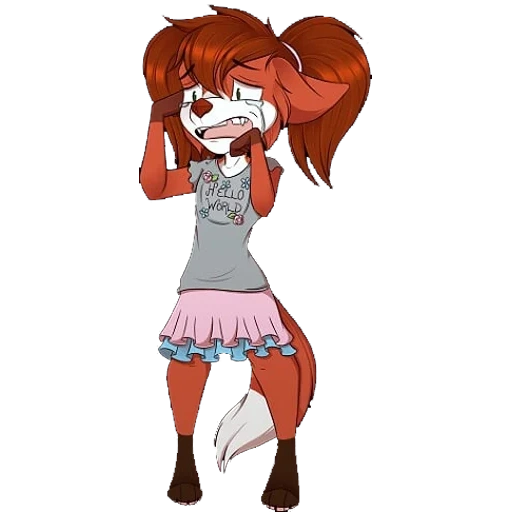 anime, rubah berbulu, gambar berbulu, karakter anime, os furry panda merah