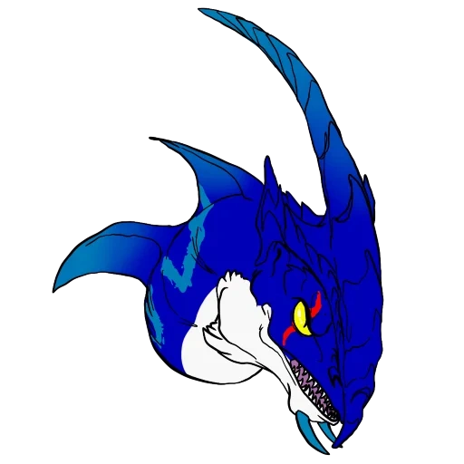 anime, shaini goldak, blue dragon, dragon silhouette