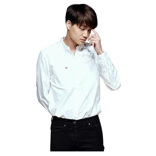 camisa, jungkook bts, bts dispatch chimin pnge, camisa hugo camisa emero, camisa de cuello de hombre coreana