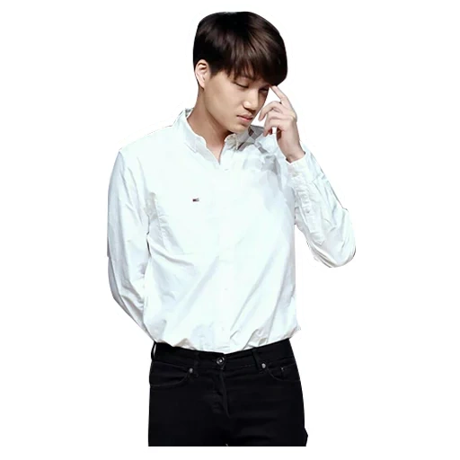 shirt, jungkook bts, bts dispatch chimin pnge, hugo shirt emero shirt, korean men's stand collar shirt