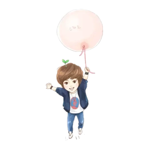 healer chibi, got7 red cliff mark, balloon girl, girl cartoon balloon, this set of shinee pictures is easy