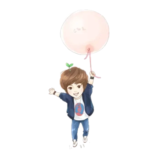 healer chibi, got7 chibi mark, ballon girl, ballon de dessin animé fille, ce groupe de photos de shinee est facile