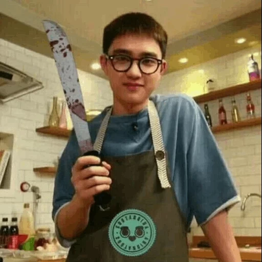 humano, chico, pak chanyeol, kyungso cooking, platos asiáticos