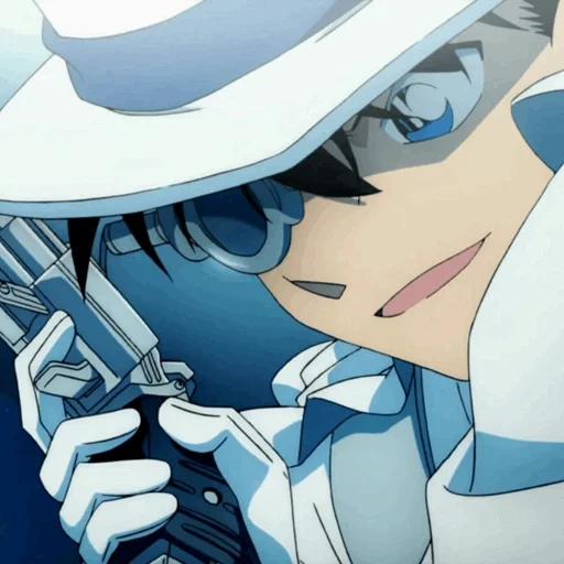 safir biru, karakter anime, detektif anime art, detektif anime conan, anime kaito kid season 2