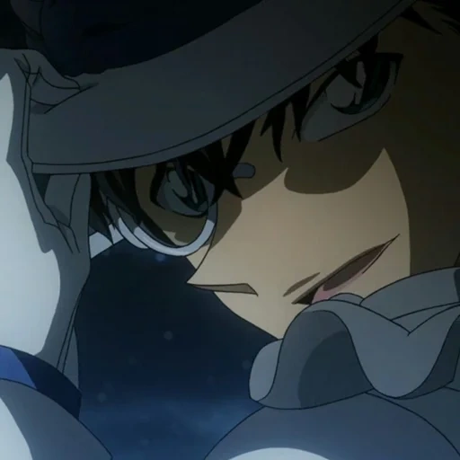kaito kid 1412, anime charaktere, detektiv conan, detective conan ova 10, detective conan blue sapphire kid