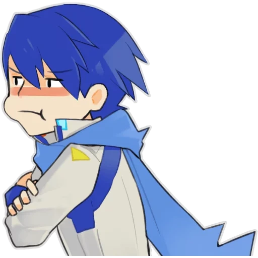 kaito, kaito vocaloid, kaito voloid, karakter anime, kaito vokal chibi