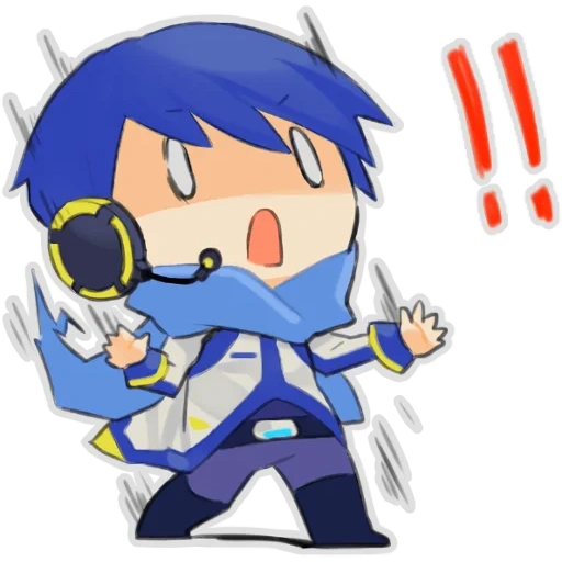 kaito, kaito vocaloid, kaito hunter chibi, kaito vocaloid chibi, kaito vocaloids chibi