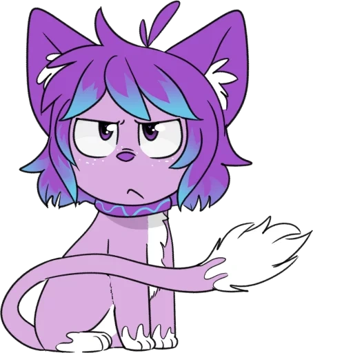 аниме, anime, персонаж, персонажи пони, фиолетовая кошка