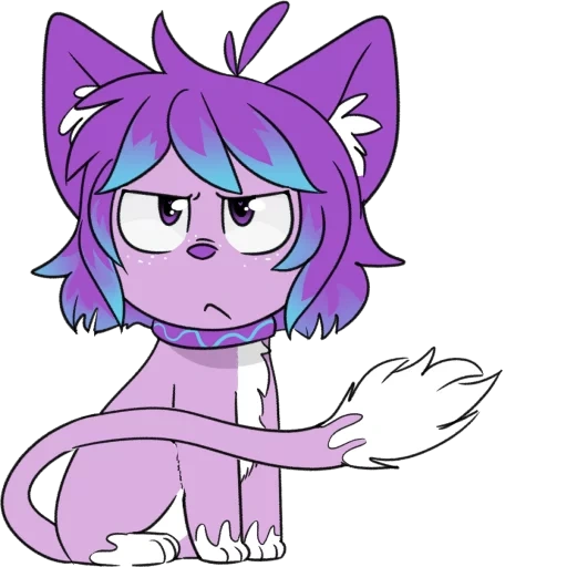 anime, anime, die personen, die figur des pony, purple cat