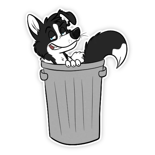 flip, trash can, trash can flow, raccoon of the garbage tank