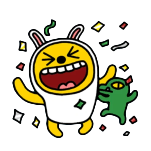 reír, muzi kakaotalk, smiley kakaotalk, kakaotalk coreano, malvada sonriente coreana