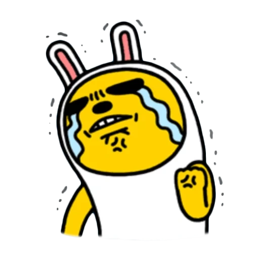 smiling face, laughing, muzi kakotalk, smiley face sticker, kakao friends muzi