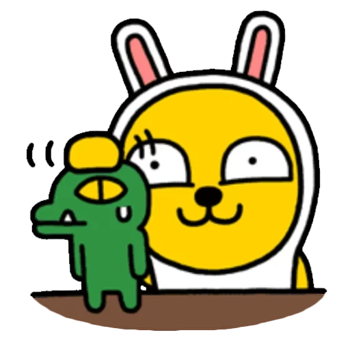 muzi, anime, muzi kakaotalk, kakao friends muzi, emoticones coreanos