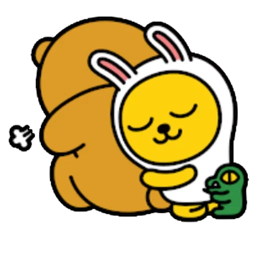 qoobee, muzi kakotalk, korean smiley face, korean kakaotalk, lemon kakao friends