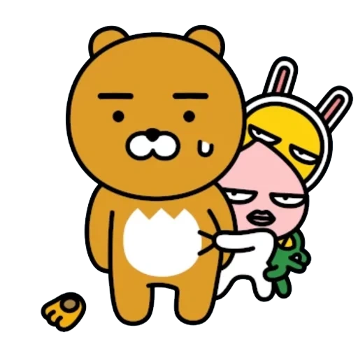 kakaotalk, ryan kakaotalk, coreano kakaotalk, kakaotalk friends neo, palabras de oso coreano