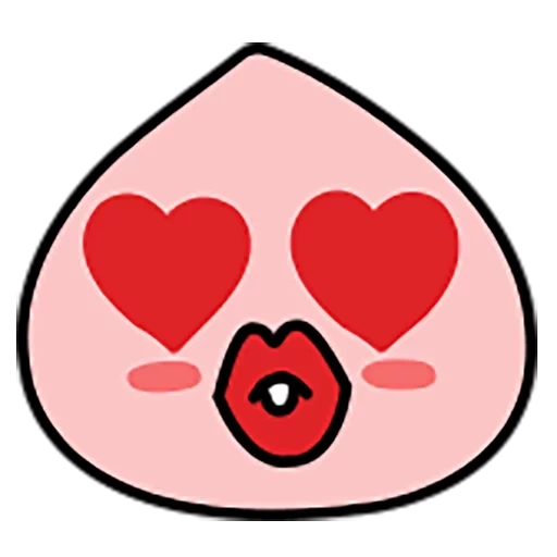 аниме, каваи, розовая вишня, сердечки живые, вишенки сердцем рисунок