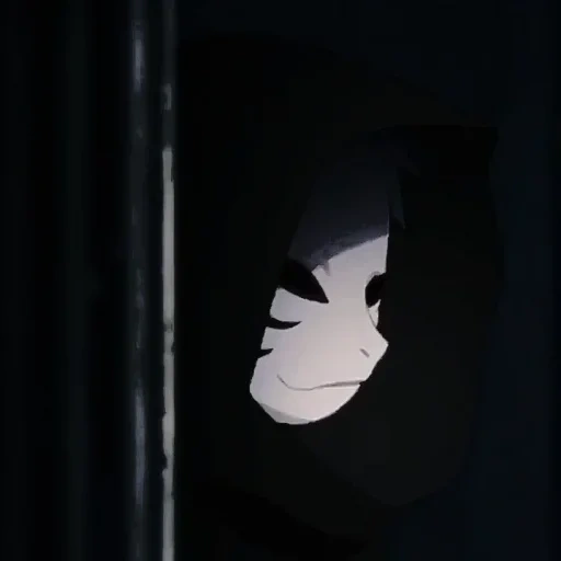 anime, человек, темнота, маска фон, скриншот аниме
