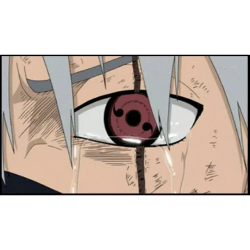 naruto, obito uchiha, shalingen otto pesi, kakashi piange per la morte di rin, madara ha preso gli occhi di kakashi