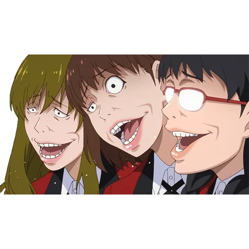 kakegurui, bulge meme, anime gila, karakter anime gila, karakter anime kamuflase yang hebat