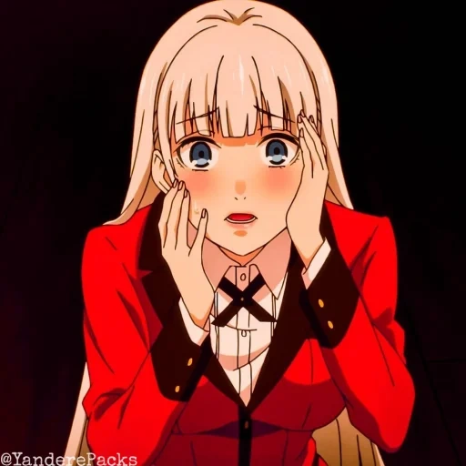 kakegurui, anime girls, ryrika by momobes, kirari momobes, crazy excitement kakegurui