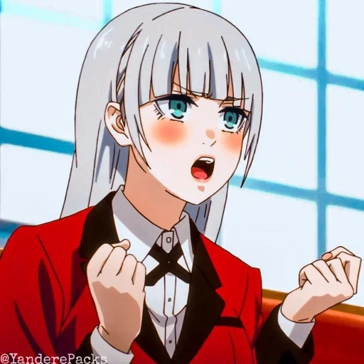 kakegurui, ryrika by momobes, anime crazy excitement, crazy excitement rick, crazy excitement ryrika momobobes