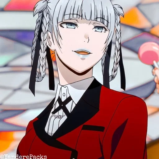 anime gila, anime kakeguru, kirari momobes, kakegurui kegembiraan gila, kegeraan gila kirari momobobes tanpa latar belakang