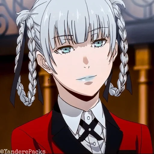 kakegurui, kirari momobes, karakter anime, anime azart gila, kakegurui kegembiraan gila