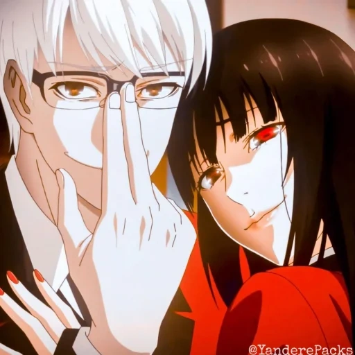 kakegurui, yumeko kakeguru, crazy excitement edith, crazy azart anime, crazy excitement kakegurui