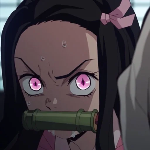 nezuko, nesuko, nazuko kamado est en colère, demons nezuko cloding blade, démons de coupe lame nazuko kamado