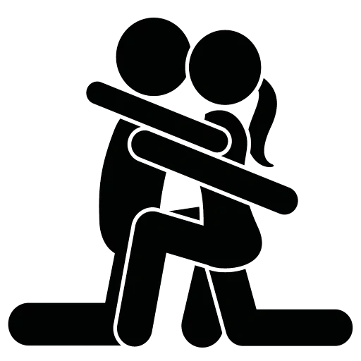abraço pictograma, ícone de luta livre