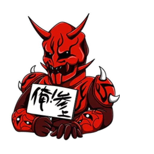 iblis, setan, setan merah, stiker setan, the red devil