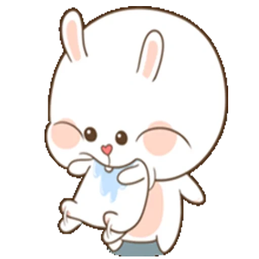 mignon, kawai, puffy rabbit, dessin de kawai, dessin de kawai