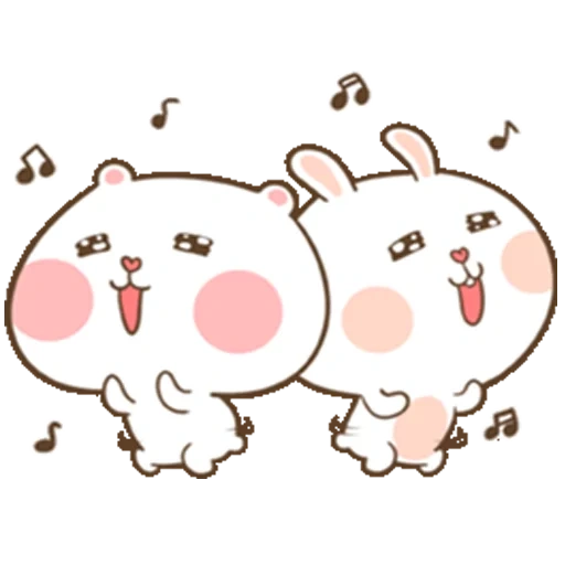 lovely, animation, a sweet couple, marshmallow couple