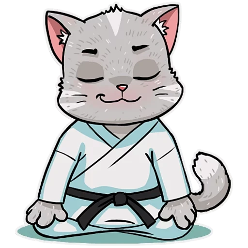 gato de judo, gato de karate, kamikaze cat, gato de karate, vector de kimono de gato