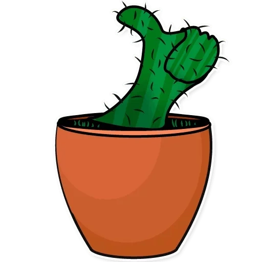 cactus, evil cactus, a cheerful cactus, cartoon cactus