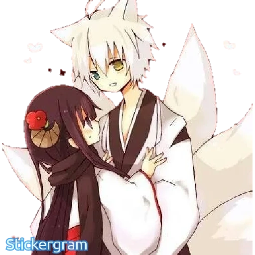 anime couples, inu x boku ss, anime in a couple, anime characters, lovely anime couples