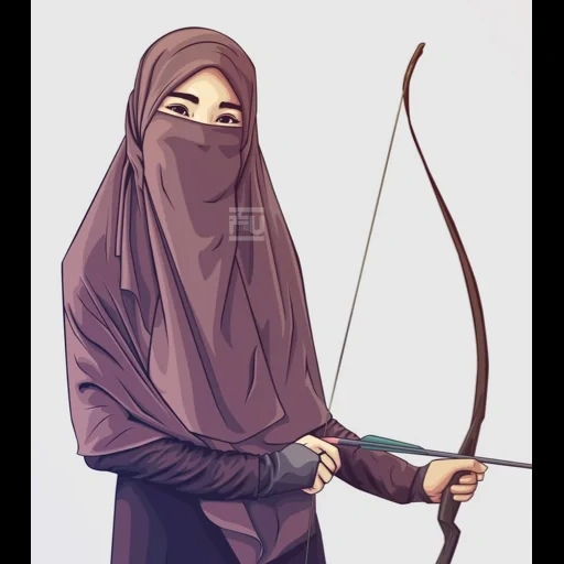 jilbab, wanita muda, kakuza hijabe, hijab muslim, anime nikab muslim