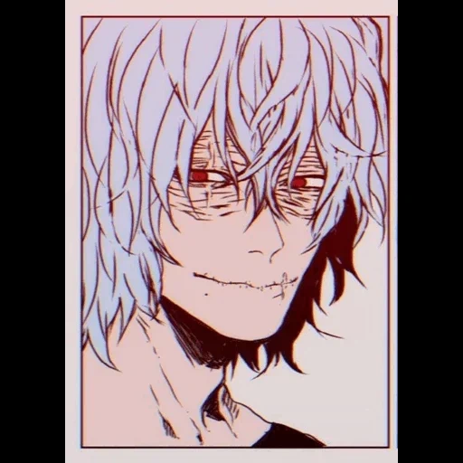 shigaraki mga, anime characters, shigaraki tamura, gintama manga gintoki, shigaras with white hair